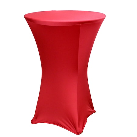 Atlas Commercial Products Spandex Fitted Stretch Table Cover for 30" Cocktail Table, Claret SP-CTC-08
